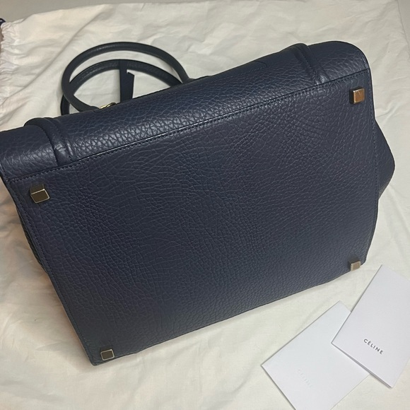 Celine Medium Navy Blue Leather Phantom Luggage Tote - Picture 3 of 16